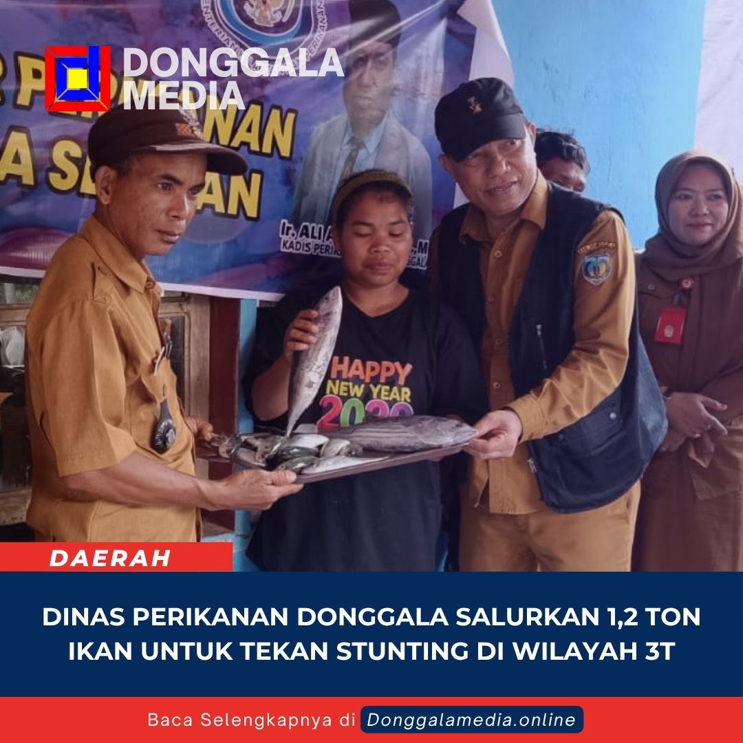 Dinas Perikanan Donggala Salurkan 1,2 Ton Ikan untuk Tekan Stunting di Wilayah 3T