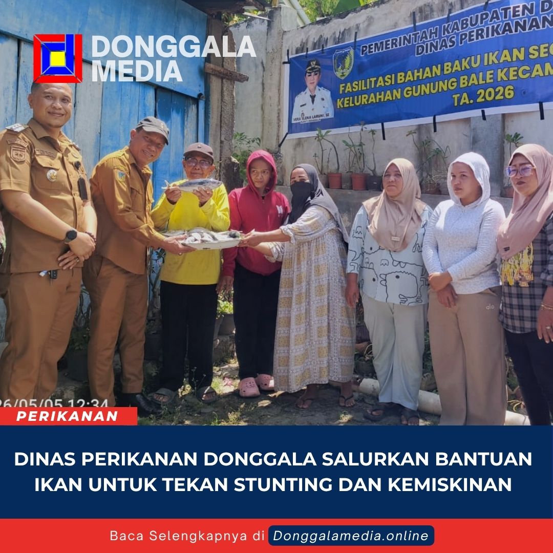 Dinas Perikanan Donggala Salurkan Bantuan Ikan untuk Tekan Stunting dan Kemiskinan