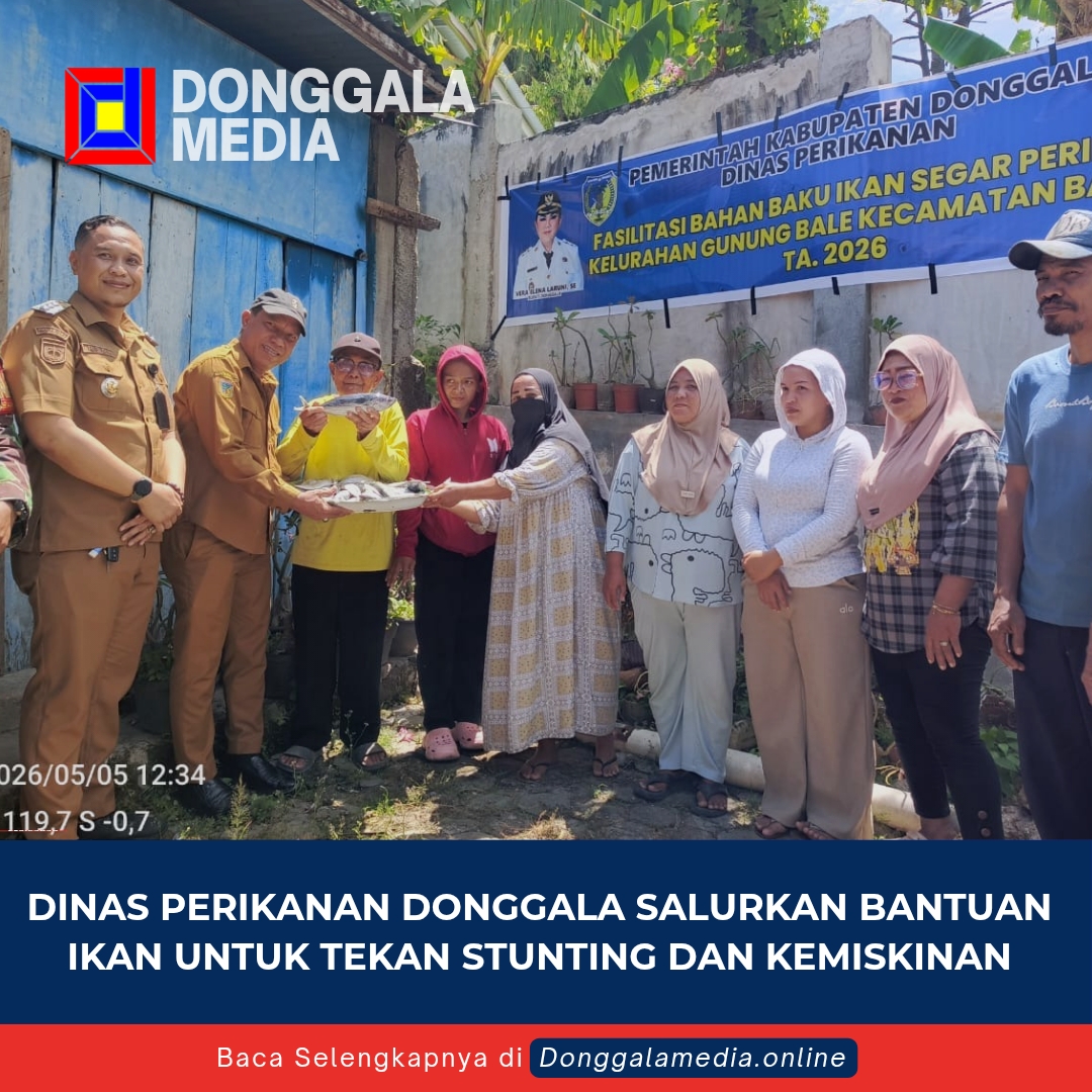 Dinas Perikanan Donggala Salurkan Bantuan Ikan untuk Tekan Stunting dan Kemiskinan